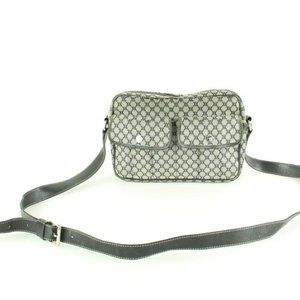 Céline Navy Blue Monogram Macadam Messenger Bag